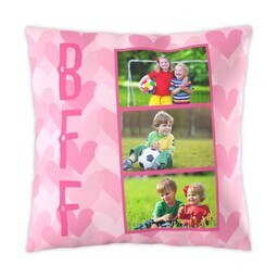 16x16 Photo Pillow with BFF Hearts design
