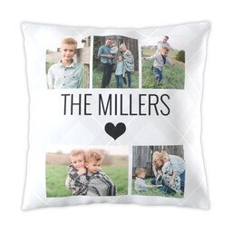 16x16 Photo Pillow with Bold Heart design