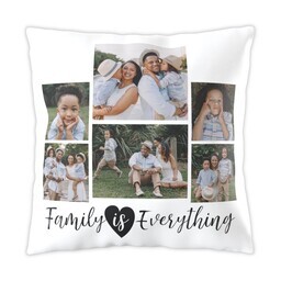16x16 Photo Pillow with Family is Everything design