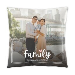 16x16 Photo Pillow with Family Love design