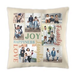 16x16 Photo Pillow with Family Sentiments design
