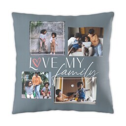 16x16 Photo Pillow with Love My Family design