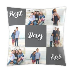 16x16 Photo Pillow with Best Day Ever design