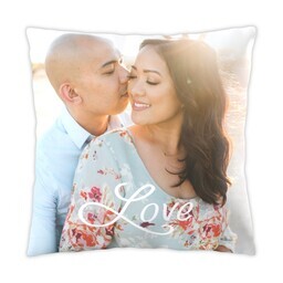 16x16 Photo Pillow with Elegant Print Love design