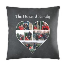 16x16 Photo Pillow with Heart Collage design
