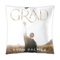 16x16 Photo Pillow with Shiny Golden Grad design