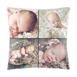 16x16 Photo Pillow with Picture Grid 4 design