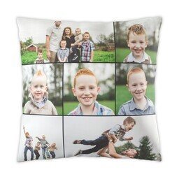 16x16 Photo Pillow with Picture Grid 7 design