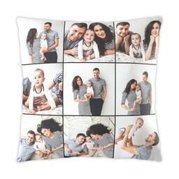 16x16 Photo Pillow with Picture Grid 9 design