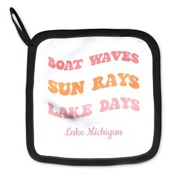 Pot Holder with Boat Waves design