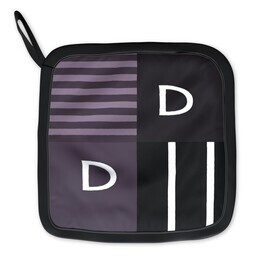 Pot Holder with Geomotric Stripes design