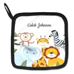 Pot Holder with Jungle Friends design