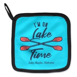 Pot Holder with Lake Time design