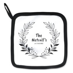 Pot Holder with Laurel Name design