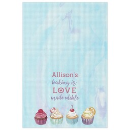 Tea Towel with Baking Love design