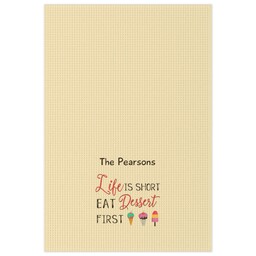 Tea Towel with Eat Dessert design