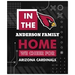 NFL 50x60 Plush Fleece Blanket with Arizona Cardinals, Cheer design