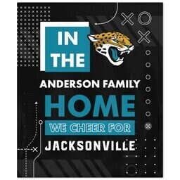 NFL 50x60 Plush Fleece Blanket with Jacksonville Jaguars, Cheer design
