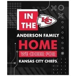 NFL 50x60 Plush Fleece Blanket with Kansas City Chiefs, Cheer design
