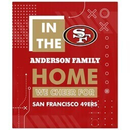 NFL 50x60 Plush Fleece Blanket with San Francisco 49ers, Cheer design