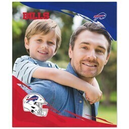 NFL 50x60 Plush Fleece Blanket with Buffalo Bills, PaintStroke design