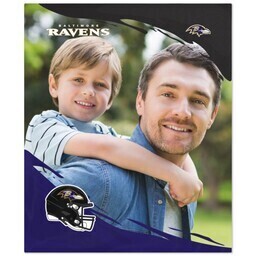 NFL 50x60 Plush Fleece Blanket with Baltimore Ravens, PaintStroke design