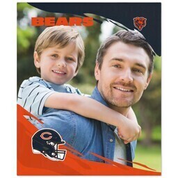 NFL 50x60 Plush Fleece Blanket with Chicago Bears, PaintStroke design