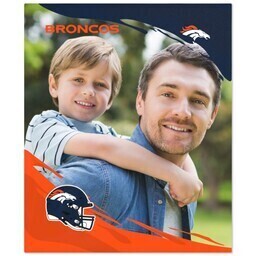 NFL 50x60 Plush Fleece Blanket with Denver Broncos, PaintStroke design