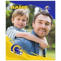 NFL 50x60 Plush Fleece Blanket with LA Rams, PaintStroke design