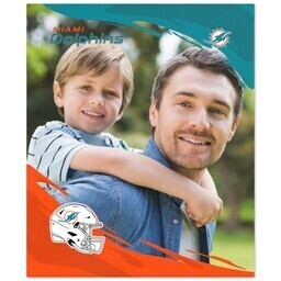 NFL 50x60 Plush Fleece Blanket with Miami Dolphins, PaintStroke design