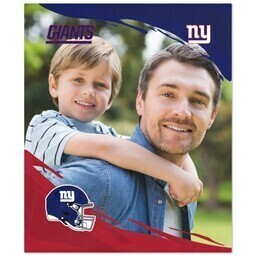 NFL 50x60 Plush Fleece Blanket with New York Giants, PaintStroke design