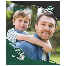 NFL 50x60 Plush Fleece Blanket with New York Jets, PaintStroke design