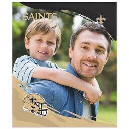 NFL 50x60 Plush Fleece Blanket with New Orleans Saints, PaintStroke design
