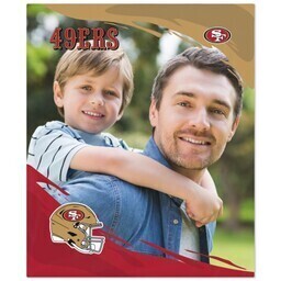 NFL 50x60 Plush Fleece Blanket with San Francisco 49ers, PaintStroke design