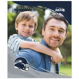 NFL 50x60 Plush Fleece Blanket with Seattle SeaHawks, PaintStroke design