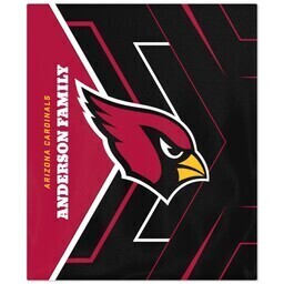 NFL 50x60 Plush Fleece Blanket with Arizona Cardinals, Glow design