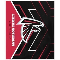 NFL 50x60 Plush Fleece Blanket with Atlanta Falcons, Glow design