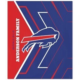 NFL 50x60 Plush Fleece Blanket with Buffalo Bills, Glow design