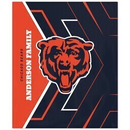 NFL 50x60 Plush Fleece Blanket with Chicago Bears, Glow design