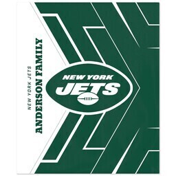 NFL 50x60 Plush Fleece Blanket with New York Jets, Glow design
