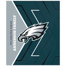 NFL 50x60 Plush Fleece Blanket with Philadelphia Eagles, Glow design