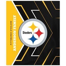 NFL 50x60 Plush Fleece Blanket with Pittsburgh Steelers, Glow design