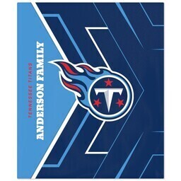NFL 50x60 Plush Fleece Blanket with Tennessee Titans, Glow design