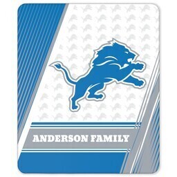 NFL 50x60 Sherpa Fleece Blanket with Detroit Lions, Diagonal Lines design