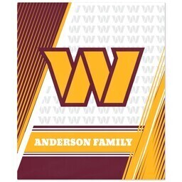 NFL 50x60 Plush Fleece Blanket with Washington Commanders, Diagonal Lines design