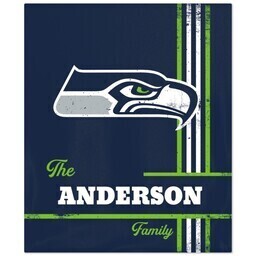 NFL 50x60 Plush Fleece Blanket with Seattle SeaHawks, Distressed Lines design