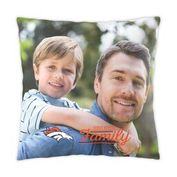 NFL 16x16 Throw Pillow with Denver Broncos, Family Logo design
