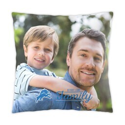NFL 16x16 Throw Pillow with Detroit Lions, Family Logo design