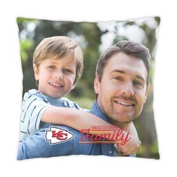 NFL 16x16 Throw Pillow with Kansas City Chiefs, Family Logo design