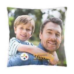 NFL 16x16 Throw Pillow with Pittsburgh Steelers, Family Logo design